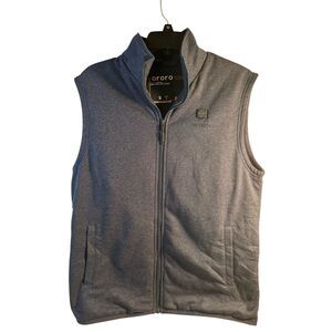 Ororo Heated Apparel Zipper Fleece Vest Gray Mens Medium (No Battery)